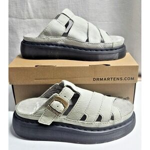 Dr.‎ Martens Unisex Maxxy Slide Sandal, Sage Green 7 US Men/8 US Woman